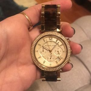 Michael Kors Gold Tortoise Shell Band Watch